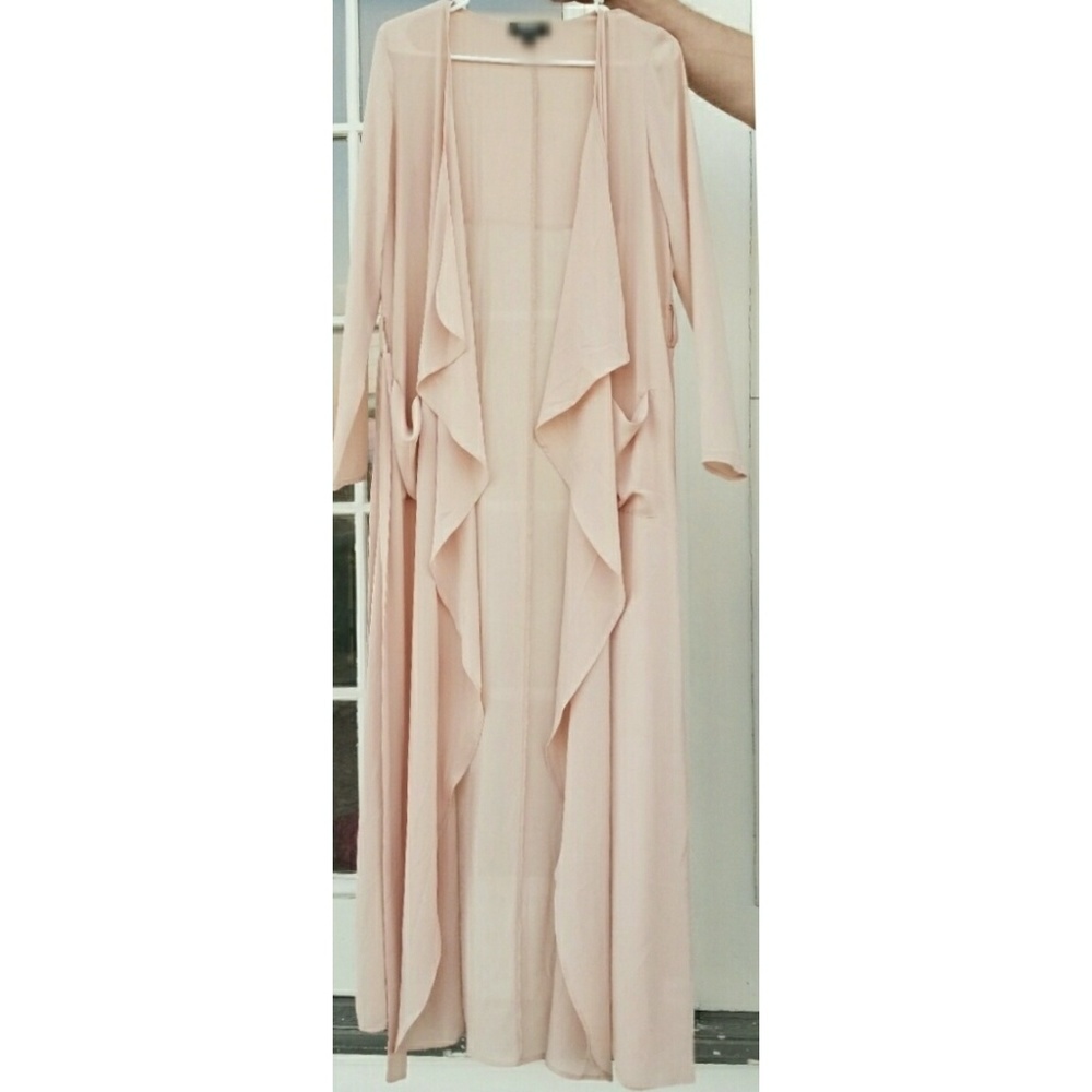 πHPπ LAST! "Ferrah" Blush Flowy Duster - Picture 5 of 5